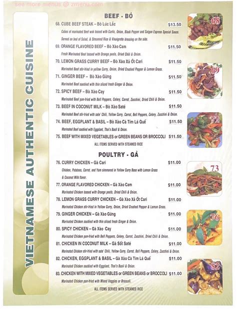 saigon express menu.
